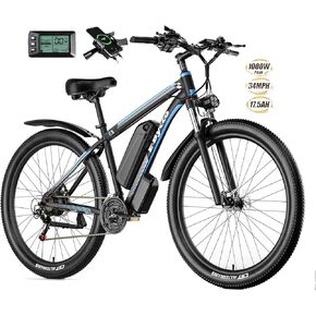 E·Bycco 29" Electric Bike for Adults, 48V 17.5AH Battery, 750W Peak 1000W Electric Mountain Bike, Up to 70 Miles 34MPH Ebike with 21-Speed, Electric Bicycle E-Bike for Commuter, UL 2849 Certified