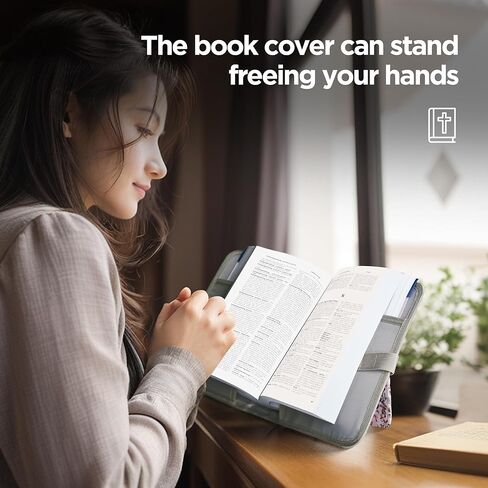 غطاء أنيق للكتاب المقدس، غطاء للكتاب المقدس للنساء - مثالي للكتابة والحمل - هدية مثالية للكتاب المقدس وواقي للكتاب لمحبي الأدب، أسود in Kuwait