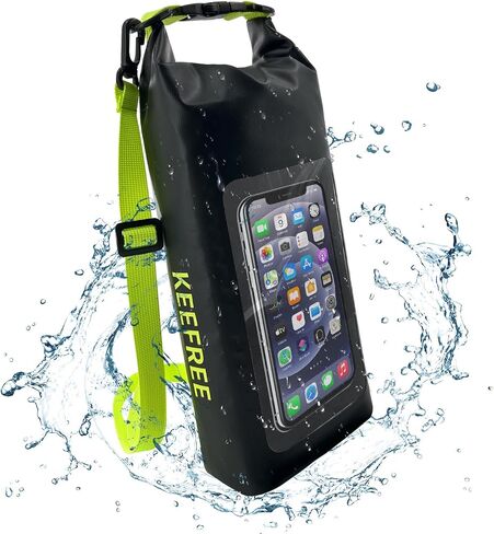 Waterproof Dry Bag,Roll Top Waterproof Backpack Phone Case Pouch for Travel,Kayaking,Rafting,Camping,Surfing,Boating,Hiking,Beach and Fishing (2 L Black+Black) in Saudi Arabia