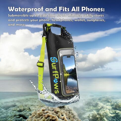 2L Waterproof Dry Bag - Multifunctional Waterproof Dry Pouch for Phone and Valuables - Essential for Outdoor Travel, Beach, Swimming, Boating, Camping (White) in Saudi Arabia