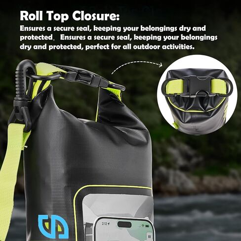 2L Waterproof Dry Bag - Multifunctional Waterproof Dry Pouch for Phone and Valuables - Essential for Outdoor Travel, Beach, Swimming, Boating, Camping (White) in Saudi Arabia