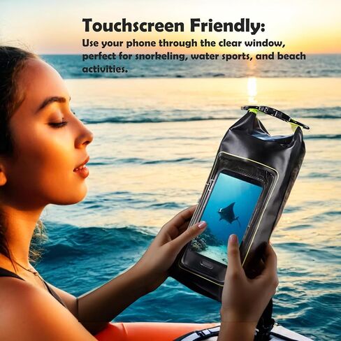 2L Waterproof Dry Bag - Multifunctional Waterproof Dry Pouch for Phone and Valuables - Essential for Outdoor Travel, Beach, Swimming, Boating, Camping (White) in Saudi Arabia