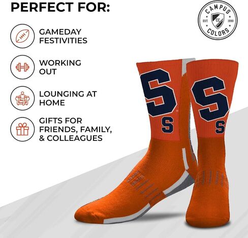 For Bare Feet NCAA Youth University Socks - Officially Licensed School Logo - Girls & Boys - Crew Style - Support your team on Game Day (Washington State Cougars - Black, Youth One Size) in Saudi Arabia