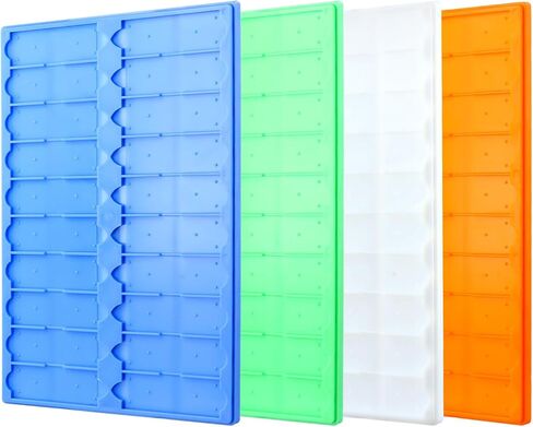 مجموعة شرائح المجهر QWORK القابلة للتكديس، بلاستيك، 30 سم × 19.5 سم، آمنة مضادة للانزلاق، سعة 20 شريحة لكل صينية، 4 قطع in Kuwait