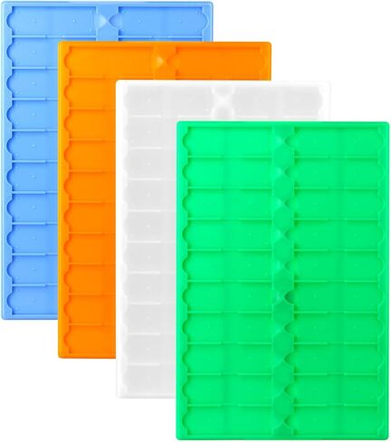 مجموعة شرائح المجهر QWORK القابلة للتكديس، بلاستيك، 30 سم × 19.5 سم، آمنة مضادة للانزلاق، سعة 20 شريحة لكل صينية، 4 قطع in Kuwait