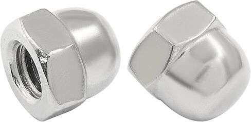 Hordion 1/4-20 Black Acorn Cap Nuts, 304 Stainless Steel Acorn Nut Bright Finish, Pack of 20 in Kuwait