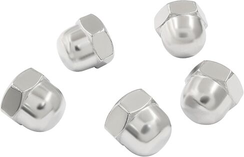 Hordion 1/4-20 Black Acorn Cap Nuts, 304 Stainless Steel Acorn Nut Bright Finish, Pack of 20 in Kuwait