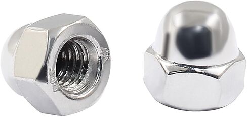 Hordion 1/4-20 Black Acorn Cap Nuts, 304 Stainless Steel Acorn Nut Bright Finish, Pack of 20 in Kuwait