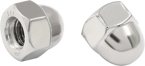 Hordion 1/4-20 Black Acorn Cap Nuts, 304 Stainless Steel Acorn Nut Bright Finish, Pack of 20 in Kuwait