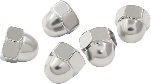 Hordion 1/4-20 Black Acorn Cap Nuts, 304 Stainless Steel Acorn Nut Bright Finish, Pack of 20 in Kuwait