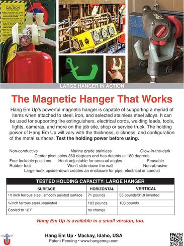 Large Magnetic Hanger - Holds Tools, Lights, Cords and More! in Saudi Arabia