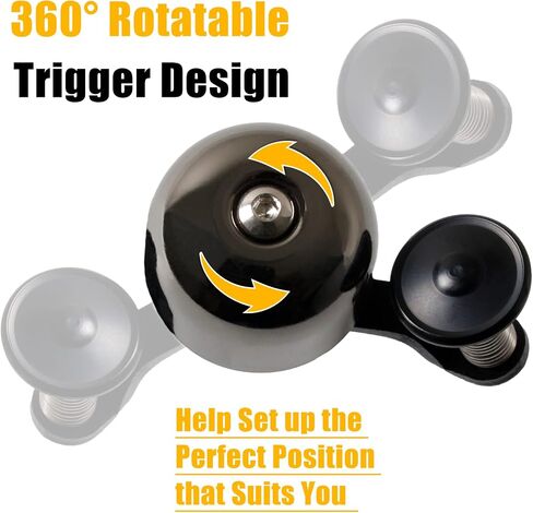 CyclingDeal Adjustable Clamp Tie Bike Bell Bicycle Horn 360 Degree Rotatable Bracket Universal Fit Design– Ideal for Road MTB Hybrid and E-Bikes - Loud Clear Crisp Sound in Saudi Arabia