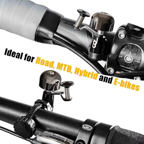 CyclingDeal Adjustable Clamp Tie Bike Bell Bicycle Horn 360 Degree Rotatable Bracket Universal Fit Design– Ideal for Road MTB Hybrid and E-Bikes - Loud Clear Crisp Sound in Saudi Arabia