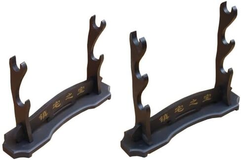Sword Holder Wall Mount 8 Tier Samurai Sword Display Rack Wand for Wand Tanto Katana Wakizashi etc Samurai Sword,Sword Flute Fishing rods, Black in Saudi Arabia