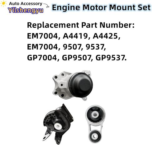 Yllshengyu 3Pcs Engine Motor Transmission Mount Set Compatible with Mazda CX-7 2007 2008 2009 2010 2011 2012 L4 2.3L/2010-2012 L4 2.5L FWD Replacement for A4425 A4440 A4419 9537 9829 9507 in Saudi Arabia