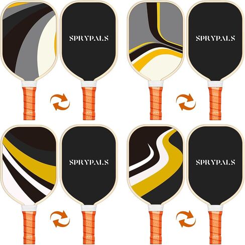 Sprypals Pink Pickleball Paddles, USAPA Approved Pickleball Set of 4 with 4 Pickleball Balls and 1 Carry Bag Premium Wood Pickleball Rackets with Ergonomic Grip for Beginner & Pros Gifts for Women Men in Saudi Arabia
