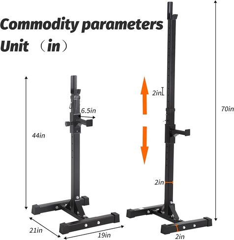 رف القرفصاء قابل للتعديل من الحديد لضغط مقاعد البدلاء 40 بوصة - 66 بوصة متعدد الوظائف من الفولاذ القوي المحمول رف الحديد للمنزل وصالة الألعاب الرياضية أقصى تحميل 550 رطل in Kuwait