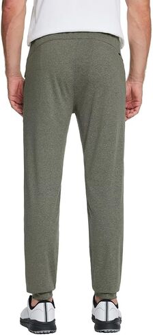 Men's Lightweight Jogger Pants Tapered Elastic Running Pants Breathable Moisture Wicking Sweatpants with Zip Pocket in Saudi Arabia