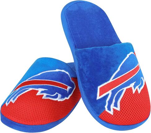 FOCO Buffalo Bills NFL Youth Logo Staycation Slippers - S (11-12) in Saudi Arabia