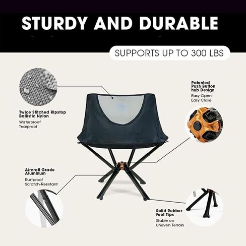 CLIQ Chair Bag for Portable Chairs - Fits 2 Chairs - Bag for Lightweight Folding Chair for Camping - Bag Holds 2 Chairs - Perfect for Outdoor Adventures in Saudi Arabia