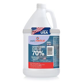 Isopropyl Rubbing Alcohol 70% USP, (1 Gallon (32oz Bottle, 4 Pack)), Multipurpose First Aid Antiseptic for Minor Wounds, Cuts, and Scrapes