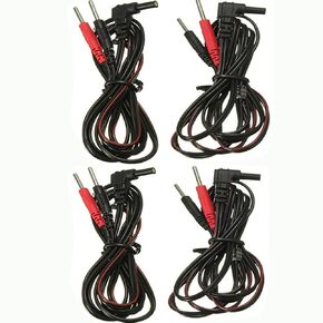 Lead Wires DC 2.35mm Plug 2.0mm Replacement Electrode Lead Wires (4 Pieces)