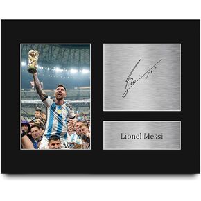 HWC Trading Lionel Messi Framed Gift Signed Printed Autograph Argentina Photo Display - US Letter Size