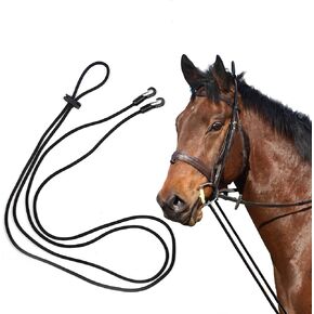 Extra Long 13ft Horse Rein Elastic Neck Stretcher Adjustable Rope Bungees for Horse Training Aid Alternative to Side Reins 4 Meters