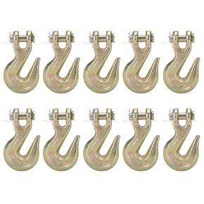 Yaegoo 10 Pack 3/8" Clevis Grab Hooks G70 Chain Hook Tow Hooks for Utility Trailers Trucks, Load Limit 6600lbs