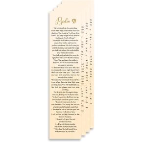 Bible Verse Psalm 91 Christian Bookmarks, Christian Bookmark, Page Marker divider, Christian Gifts for Men Woman Father Mother Faith Hope Encouragement (Pack of 12)