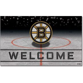 سجادة باب مطاطية للأماكن الخارجية من FANMATS 21263 Boston Bruins Crumb - 18 بوصة. × 30 بوصة.