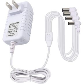 AC/DC 4.5V Power Adapter Charger 4 Outputs for Lemax Lighted Accessory 94563 94564 94565 94566 94527 84428 44241 44242 74707 74274 74295 64517 74269 74295 Christmas Delicate Light Building Decoration