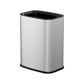 2.6 Gal Black Bathroom Trash Can,Metal Waste Baskets with Removable Inner Bucket,Small Office Garbage Can