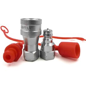 1/4" NPT Thread ISO 7241-1 Series A Quick Disconnect Coupling set W/dust caps