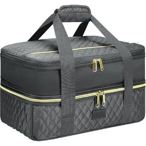 Insulated Casserole Carrier for Hot or Cold Food- Thermal Lasagna Lugger Tote for Potluck, Parties, Picnic, Beach and Cookouts, Fits 11 x 15 or 9 x 13 Baking Dishes