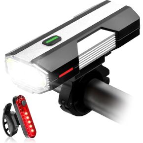 Bike Lights, 6+4 Modes Rechargeable Type-C Bike Light for Night Riding, Anti-Dazzle High Lumen LED Bike Lights Front and Rear, Bicycle Light Set Front and Back for Kids, Road, Cycling, Biking