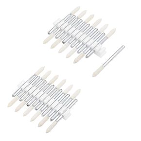 24Pcs 4mm Wool Felt Mounted Mandrel Grinding Head Polishing Bits Burrs Buffing Wheels, 1/8 Inch Shank for Grinding Dremel Rotary Tool Mandrel Jewelry Metal Mould Glass Nail Painting
