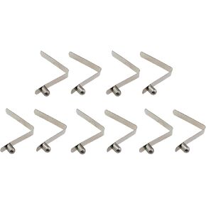 10PCS V Spring Steel Plate Solid Bead Spring Plate Kayak Paddle Spring Clip 0.24x0.33inch Push Button Spring Clip for Kayak Paddles Tent Pole Locking Pipe Pin