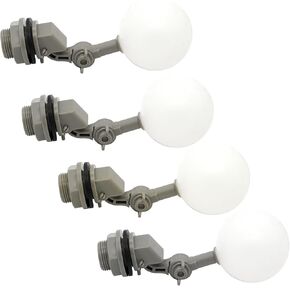 4Pieces Automatic Water Float Valve for Water Tank, Swimming Pool, Livestock Troughs, Automatic Fill Shut Off (3/4 inch)