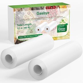 Vacuum Sealer Bags, 2 Pack 8"x 20' Rolls Bags, BPA-Free Commercial Grade, Durable Customized Size for Airtight Food Storage, Meal Prep or Sous Vide Cooking
