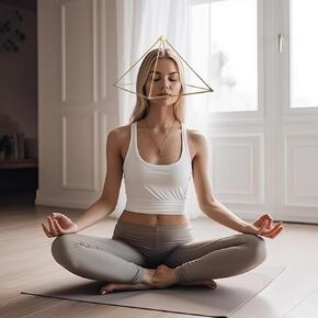 10.2in Brass Pyramid for Meditation, Healing Gifts for Women Friends, Triangle Pyramid for Meditation Head, Pyramid for Gemstones Crystals