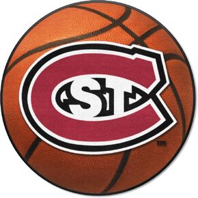 FANMATS 2285 St. Cloud State Huskies Basketball Shaped Rug - 27in. Diameter, Basketball Design, Sports Fan Accent Rug