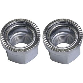 2PCS Bicycle Hub Nuts Bicycle Hub Screws Carbon Steel Flanged Axle Nuts M9 for Front and Rear Bicycle Wheels Mountain Bike Wheel Bolts