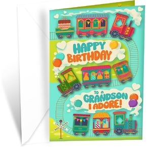 Prime Greetings Birthday Card For Nephew, Made in America, Eco-Friendly, Thick Card Stock with Premium Envelope 5in x 7.75in, Packaged in Protective Mailer