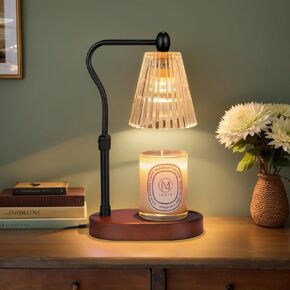 Candle Warmer Lamp with Dimmer 2 Bulbs, Electric Candle Lamp Warmer with Timer Adjustable Height, Wax Melt Warmer for Scented Wax Jar Candles, Gifts for Mom New Home, Christmas, Mothers Day, Birthday