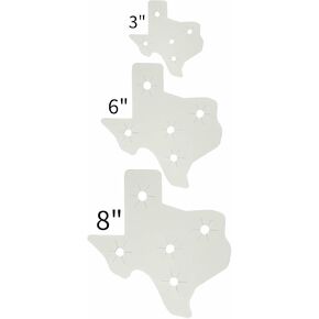 Generic 6"" Texas Shaped Homecoming Mum Backer Paper Disc Paper Circle (3 Count), 6 Inch