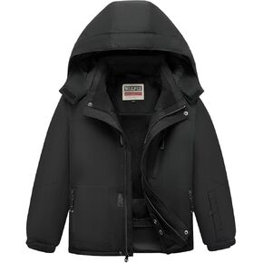 WULFUL Boy's Waterproof Ski Jacket Kids Winter Snow Coat Outdoor
