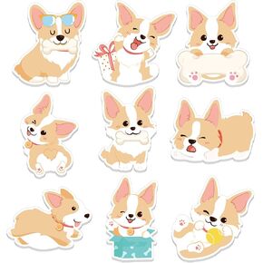 Gueevin 9 Pads Dog Sticky Notes Cute Cartoon Dog Memo Pad Gifts for Dog Lovers Funny Self Stick Note Pads Kawaii Humor Notebook Notepad for Office Classroom Supplies, 30 Pages/Pad (Pug)