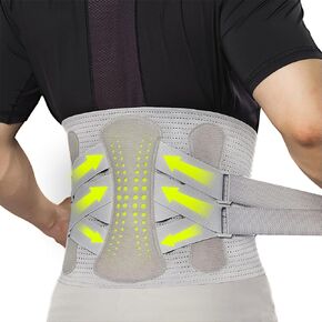 Back Brace for Lower Back Pain Relief with 360-Degree Biochemical Hug Support,Back Support Belt for Men and Women,Soft Breathable Fabric Lumbar Support for Herniated Disc, Sciatica M