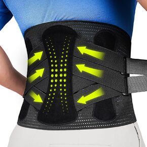 Back Brace for Lower Back Pain Relief with 360-Degree Biochemical Hug Support,Back Support Belt for Men and Women,Soft Breathable Fabric Lumbar Support for Herniated Disc, Sciatica M